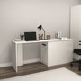 Hanah Home Mesa de Estudio Blanca Tablero Partículas Melamina 180x73.8x47 cm